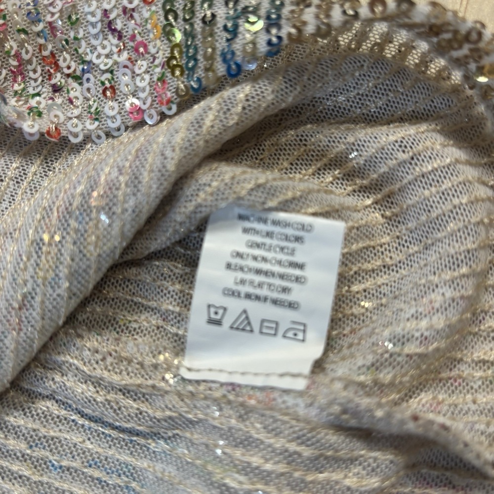 Alter'd State Sequin Rainbow Tank Top Size Small -Stretchy - Picture 9 of 9